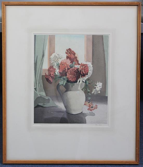 Eric Slater (1896-?) Chrysanthemums, 12.25 x 10.25in.